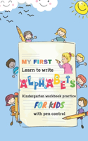 My First Learn To Write Alphabets Kindergarten Workbook