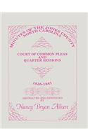 Minutes of the Jones County, North Carolina, Court of Common Pleas and Quarter Sessions, 1826-1841