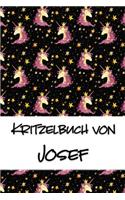 Kritzelbuch von Josef: Kritzel- und Malbuch mit leeren Seiten für deinen personalisierten Vornamen