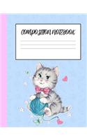 Cute Cat Composition Notebook For Girls