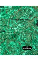 My Notebook Determination: Notebook with a motivating word, Inspirational Quote Notebook, Journal For Girls, Women, Man - Lines 8.5 x 11, 100 pages - Green Granite Cover