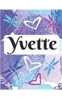 Yvette: Personalized Name Journal with Blank Lined Paper