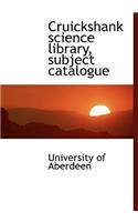 Cruickshank Science Library, Subject Catalogue