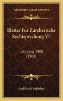 Blatter Fur Zurcherische Rechtsprechung V7