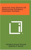 Analysis And Design Of Nonlinear Feedback Control Systems