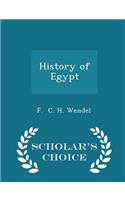 History of Egypt - Scholar's Choice Edition