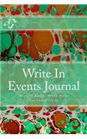 Write In Events Journal: Write In Books - Blank Books You Can Write In
