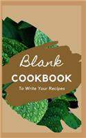 Blank CookBook To Write Your Recipes