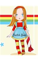 Sketch Book: Girls Themed Sketchbook 8.5 x 11 - 120 Blank Pages Notebook for Drawing and Sketching