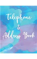 Telephone & Address Book: Large Print Phone Book & Addresses Book with Tabs