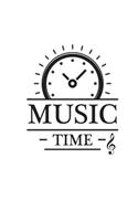 Music Time: Blank Sheet Music Notebook: Black and white Cover style for pianists, musicians, songwriters, teachers and students (6"x9" - 100 Pages). Great music