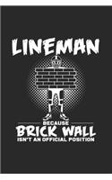 Lineman: 6x9 Football - grid - squared paper - notebook - notes