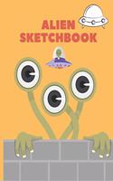 Sketchbook for kids: 8.5X11 inches notebook, blank page journal, 100 pages plank paper for sketcher, kids, boys, girls, men, women, for drawing in Alien, spaceship, mons