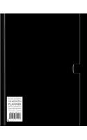 Black large plain & simple 18 month planner 2017