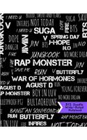 Bts Doodle Wide-Ruled Notebook,