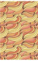 Journal Notebook Abstract Waves Oranges: 162 Lined and Numbered Pages With Index Blank Journal For Journaling, Writing, Planning and Doodling.(75 Journal Notebook Lined 2)