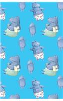 Journal Notebook Cute Hippos Pattern: Blank Journal To Write In, Unlined For Journaling, Writing, Planning and Doodling, For Women, Men, Kids, 160 Pages, Easy To Carry Size(83 Plain Journal)