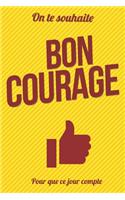 Bon courage - Jaune - Livre d'or: Taille L (15x23cm)