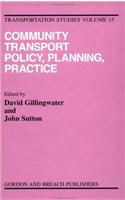 Community Transport: Policy, Planning and Practice