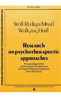 Proceedings of the 1st European Conference on Psychotherapy Research, Trier, 1981