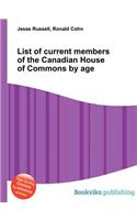 List of Current Members of the Canadian House of Commons by Age