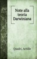 Note alla teoria Darwiniana