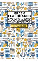 Greek Flashcards: Create your own Greek Language Flashcards. Learn Greek words with Active Recall - includes Spaced Repetition and Lapse tracker (200 cards)