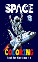 Space Coloring Book For Kids Ages 4-8