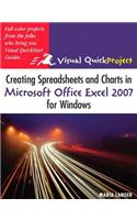 Creating Spreadsheets and Charts in Microsoft Office Excel 2007 for Windows