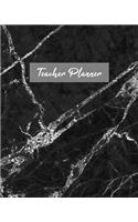 Teacher Planner: Daily, Weekly and Monthly Teacher Planner Academic Year Lesson Plan and Record Book Organizer Open Dated (August - June), Black Marble