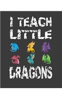 I Teach Little Dragons: Elementary School Teacher's 2019-2020 Academic Calendar Planner For Keeping Student's Records, Birthdays, Medications, Expense Tracker and more.