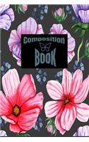 Composition Notebook: Flower Design Student School College Journal