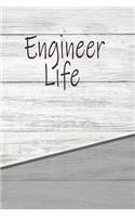 Engineer Life: Personalized Rustic Journal, Notebook Lined Pages 120 Pages 6x9