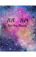 2020-2024 Five Year Planner: 60 Months Calendar, 5 Year Appointment Calendar, Business Planners, Agenda Schedule Organizer Logbook and Journal with galaxy cover