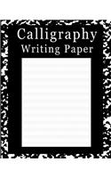 Calligraphy Writing Paper: School Marble Black - 50 Page - Blank Calligraphy Writing Guide Paper Notebook - For Letter Practice [Classic]