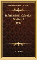 Infinitesimal Calculus, Section I (1920)