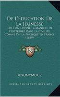 De L'Education De La Jeunesse