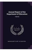 Annual Report of the Department of Education