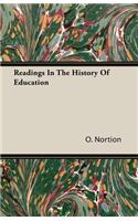 Readings In The History Of Education