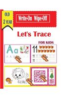 Write-On Wipe-Off Let's Trace for kids old 2 year