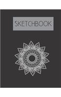 Sketchbook: Sunflower Mandala 200 Page Sketchbook: Artist Edition (8.5x11)