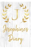 Josephine's Diary: Personalized Diary for Josephine / Journal / Notebook - J Monogram Initial & Name - Great Christmas or Birthday Gift