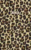 Nikia: Personalized Notebook - Leopard Print (Animal Pattern). Blank College Ruled (Lined) Journal for Notes, Journaling, Diary Writing. Wildlife Theme Des