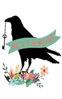 Quoth the Raven Nevermore Wide Ruled Notebook: 8.5 x 11 inch Composition Style Designer Notebook Journal: 100 Sheets, 200 pages