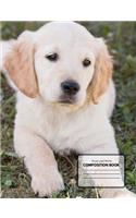 Draw and Write Composition Book: For Elementary School Children - Room for 100 Stories - 7.44x9.69 Inches - Beautiful Flexable Matte Finish Cover with a Little Lab Puppy