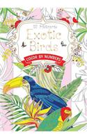 Exotic Birds Postcard Book: Color by Numbers