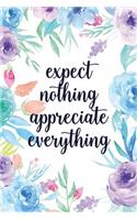 Expect Nothing Appreciate Everything