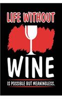 Life Without Wine Is Possible But Meaningless.
