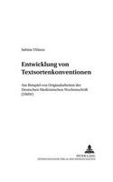 Entwicklung Von Textsortenkonventionen