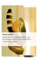 Corporate Social Responsibility Und Ihre Bedeutung Fur Die Betrieblichen Anspruchsgruppen